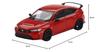 TrueScale Miniatures MINI GT 1/64 Scale Honda Civic Type R 2023 Rally Red with Advan GT Wheels, Right-Hand Drive, Finished Model