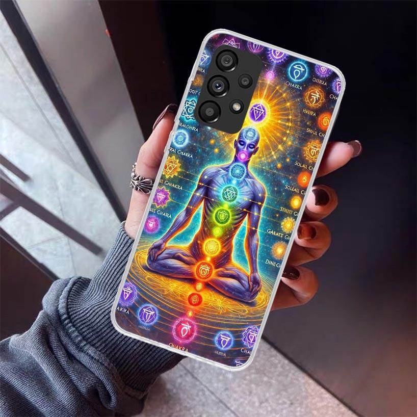 Yoga Chakra Spiritual Energy Universe Phone Case For Samsung Galaxy A52 A51 A50S A32 A22 A12 A02S A72 A71 A31 A70 A30S Note 20 U