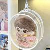 PVC Cotton Doll Display Bag with Keychain Cotton Doll Storage Bag  Outdoor