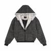 Американская горная резьба меховое пальто женское зимнее новое плюшевый утолщенный меховой воротник хлопковая одежда полосатый худи кардиган