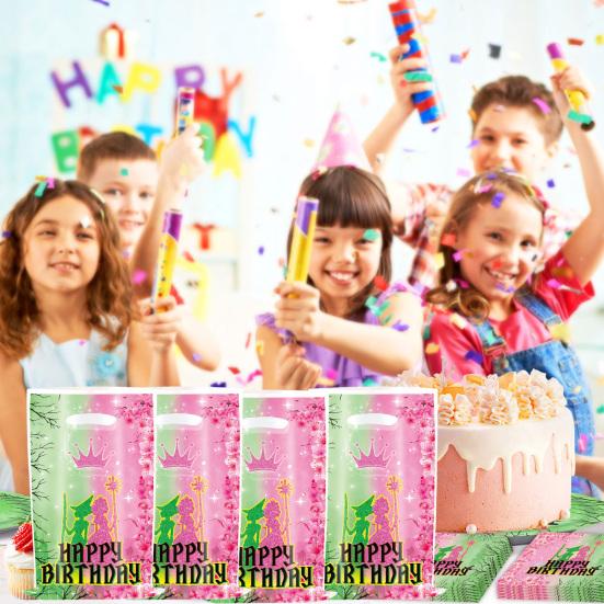 Подарочные пакеты для вечеринки ведьмы, зеленые и розовые пакеты для сладостей, пластиковые подарочные пакеты для закусок для девочек, принадлежности для вечеринки по случаю дня рождения ребенка