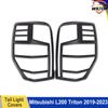 Матовые черные накладки на задние фонари для Mitsubishi L200 Triton 2019-2025 Защитные крышки Внешние ABS Накладки на фары Автомобильные внешние аксессуары