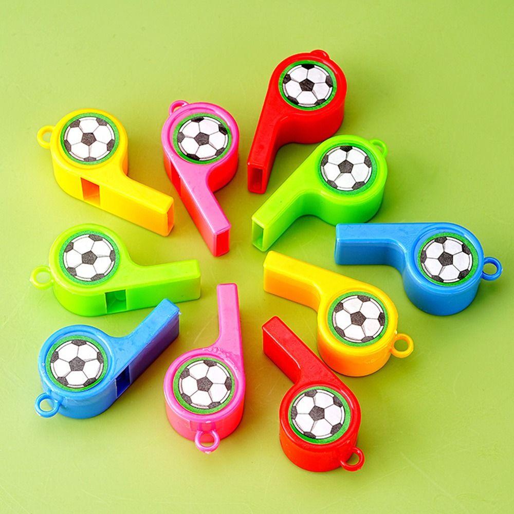 10Pcs 2 Styles Football Whistle Random Color Children's Whistle Toys New Coach Whistle Boys Girls