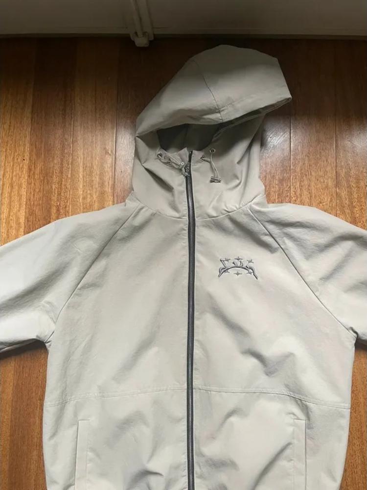 ZYLLO Уличная одежда Y2k Олимпийка Ретро Классический принт Ветровка на молнии Толстовка с капюшоном Мужская Женская Мода Харадзюку Куртка-бомбер Топы