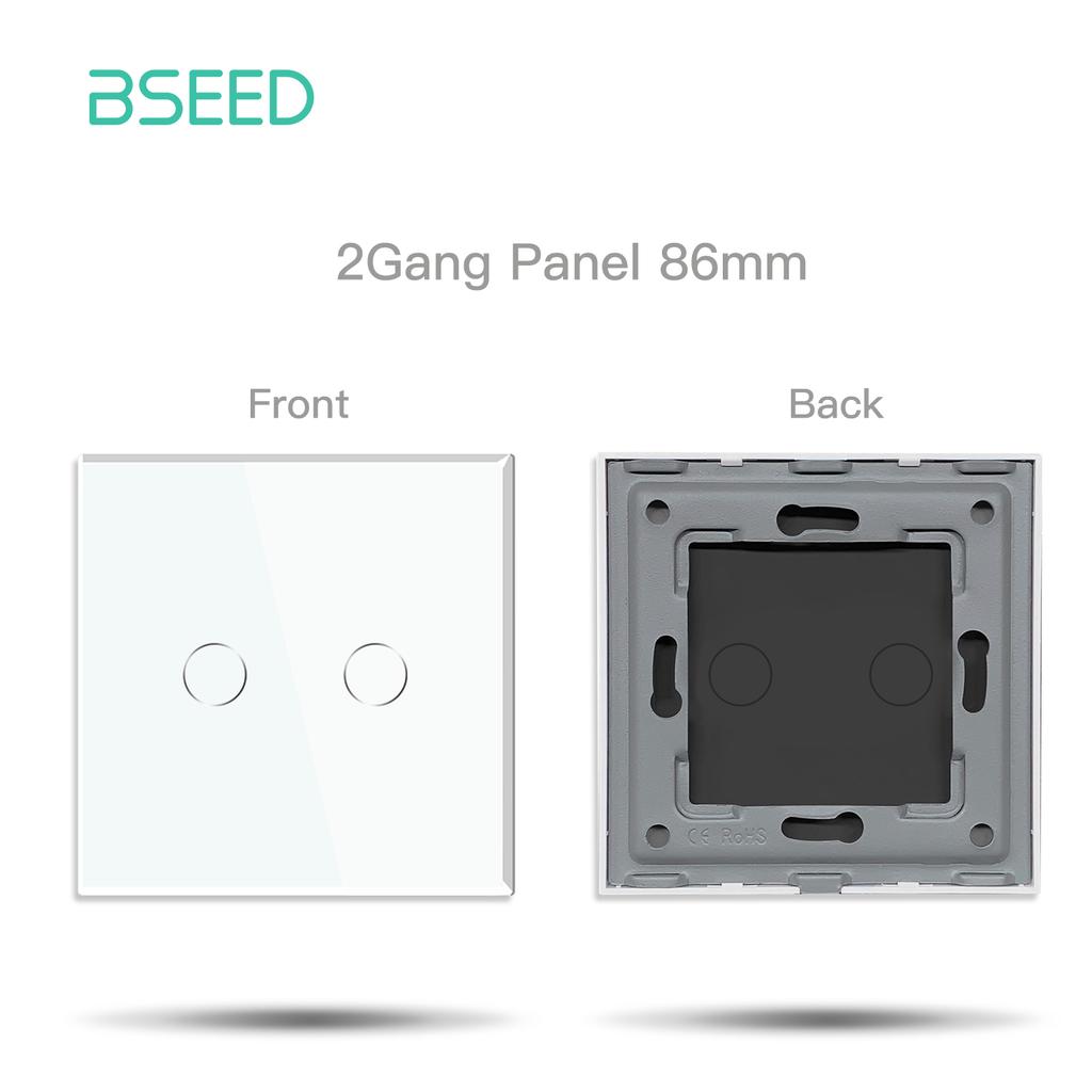 BSEED Zigbee Умные сенсорные выключатели 1/2/3 модуля Обычные французские настенные розетки Тип-C USB Функциональные модули Стеклянные панели DIY Комбинация