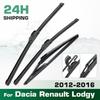 For Dacia Renault Lodgy 2012-2016 2013 2014 2015 Wiper Front&Rear Wiper Blades Windshield Windscreen Window Brushes 22"+16"+12