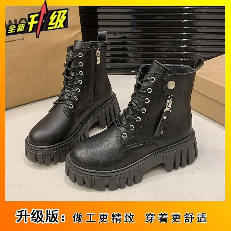 2025 осень новые британские супермягкие и удобные на толстой подошве милые и крутые универсальные ботинки Мартин на шнуровке простые повседневные короткие ботинки