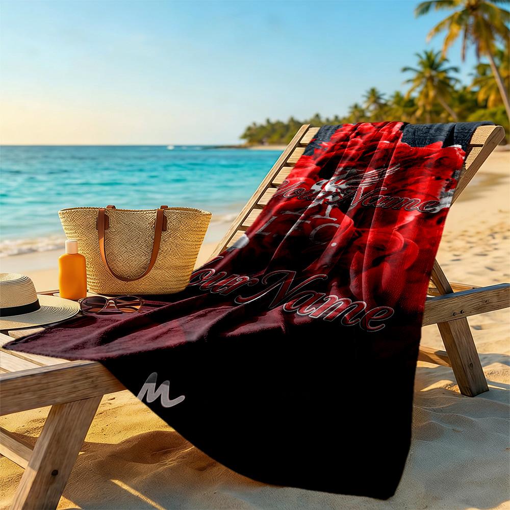 Liverpool Personalized Name Beach Towel Soft Durable Quick-Dry Perfect for Traveling Yoga Camping and Swimming