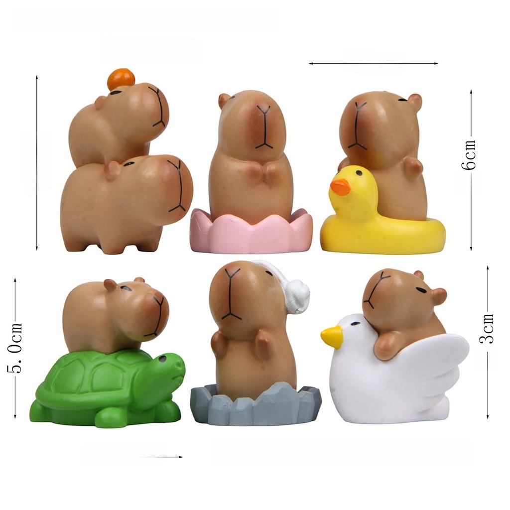 Capybara Creative Micro Garden Figurine Pvc With Turtle Goose Duck Design For Home Decor And Gift Exchange