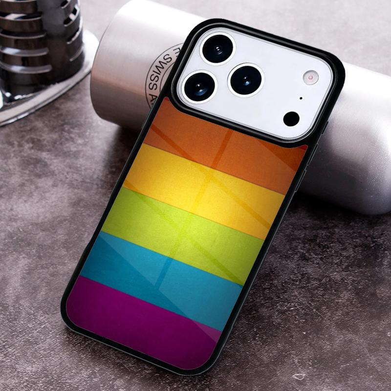 Gay Pride Flag LGBT Phone Case for iPhone 17 16 15 Pro Max Air 14 13 12 11 Plus Shockproof Cover