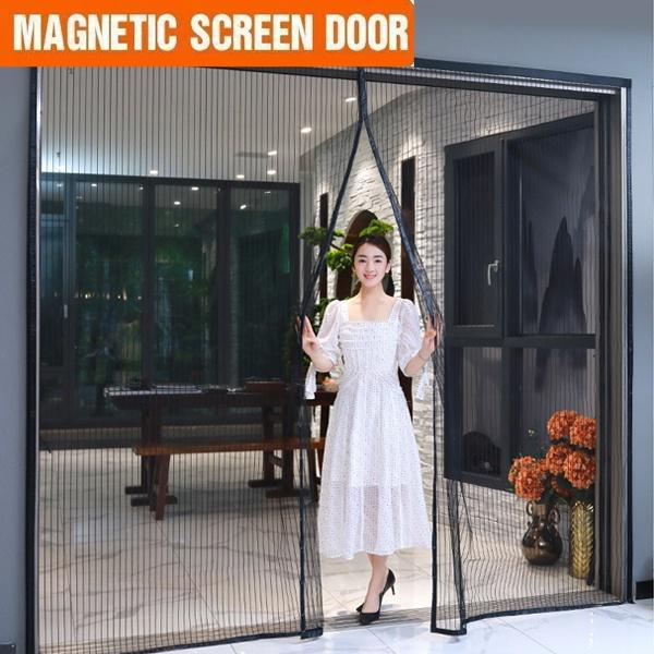 Магнитная москитная сетка без инструментов, летняя анти-жук, дверные шторы, сетчатая сетка с автоматическим закрыванием двери, мягкая сетка, кухонная ширма