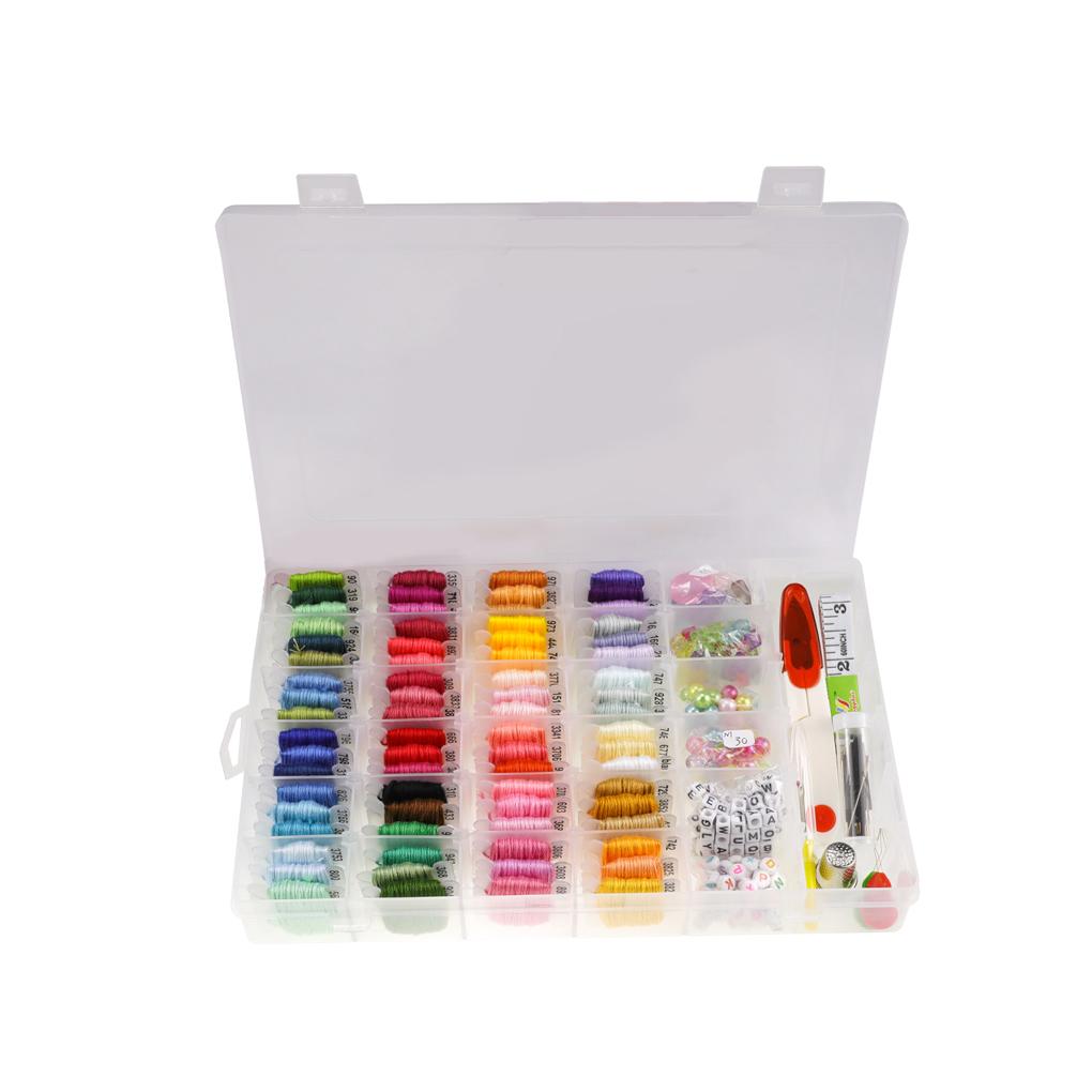 72 Colors Embroidery Floss Threads Colorful Letter Beads Set Ribbons Friendship Bracelet String Kit