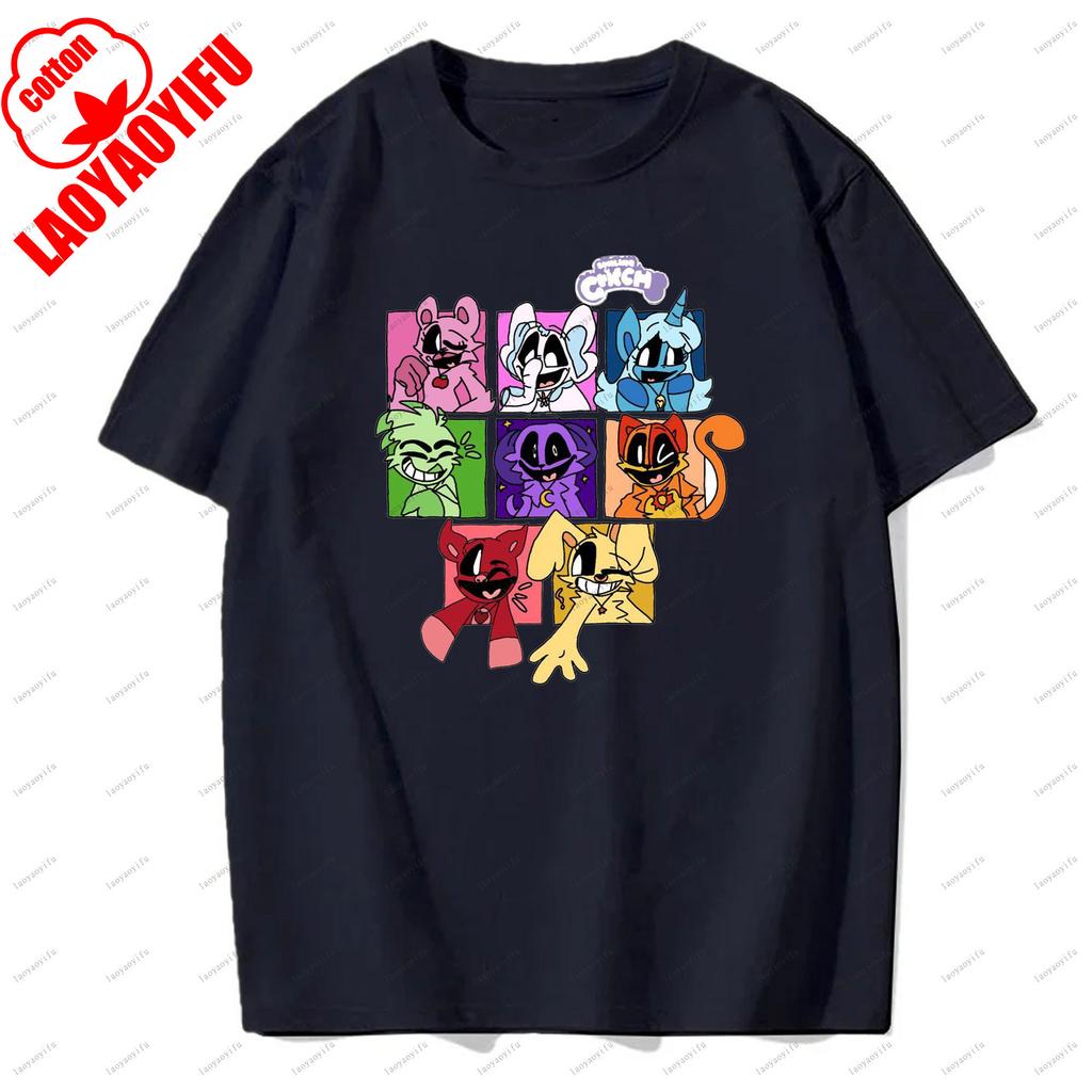 Smiling Critters T-shirts Breathable Camisetas Harajuku Tops Men T Shirt Casual for Daily Wear and Casual Outings