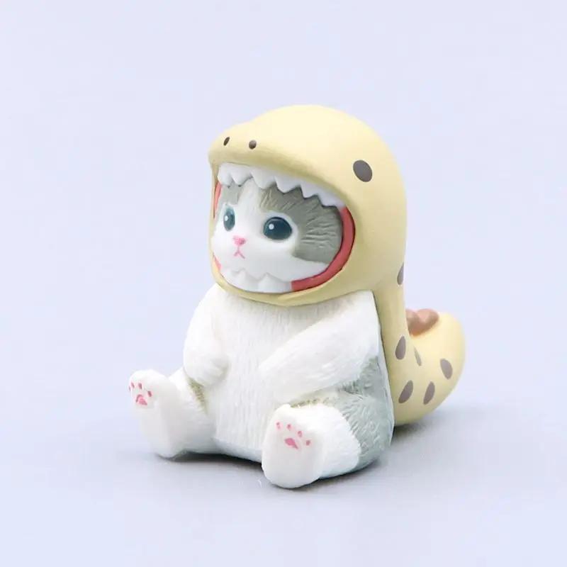 Mofusand COS Marine Creature Sitting Posture Figurine Toy Cat Squid Penguin Shark Desk Decor Birthday Gift for Collectors