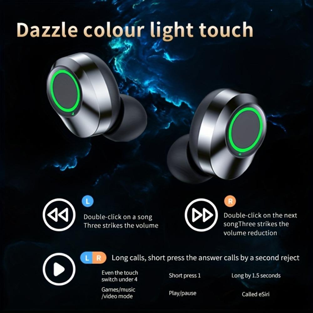 Wireless Headset with Mirrored Digital Display, High Fidelity Sound Quality, High Power, Emergency Charging Function, High Definition Voice Touch