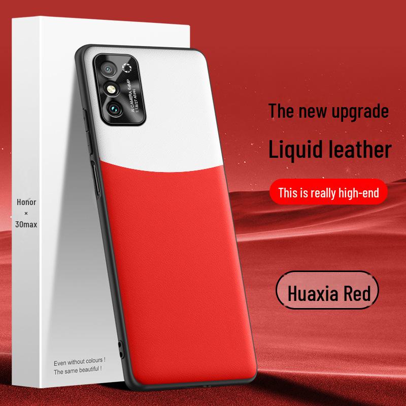 Защитный чехол из жидкой кожи для Honor X30Max, разработанный для предотвращения падений и пятен, может быть отправлен как единое целое.