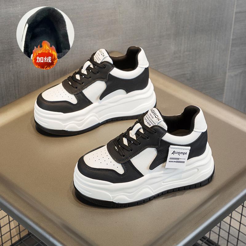 2024 весна, лето и осень новые повседневные туфли из кожи на толстой подошве, удобные и универсальные женские туфли с низким верхом