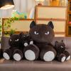 New Cute Cartoon Cat Doll Cool Cat Plush Toy Black Cat Doll Pillow Children's Birthday Gift