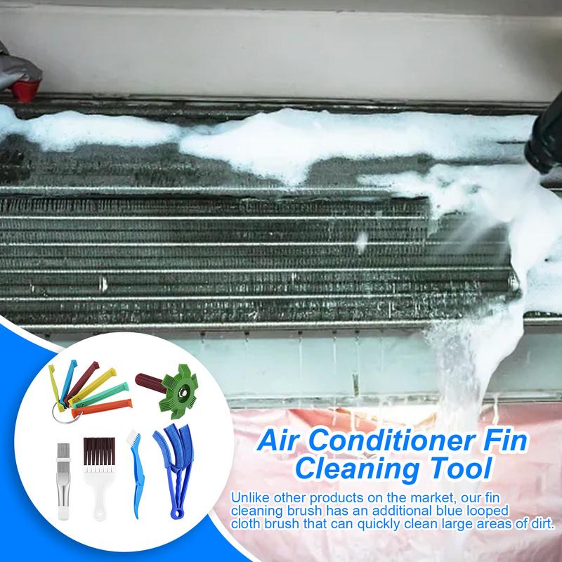 Набор для чистки ребер кондиционера, щетка для чистки катушек кондиционера, выпрямитель ребер конденсатора, инструмент для ремонта радиаторов кондиционера, испарителей