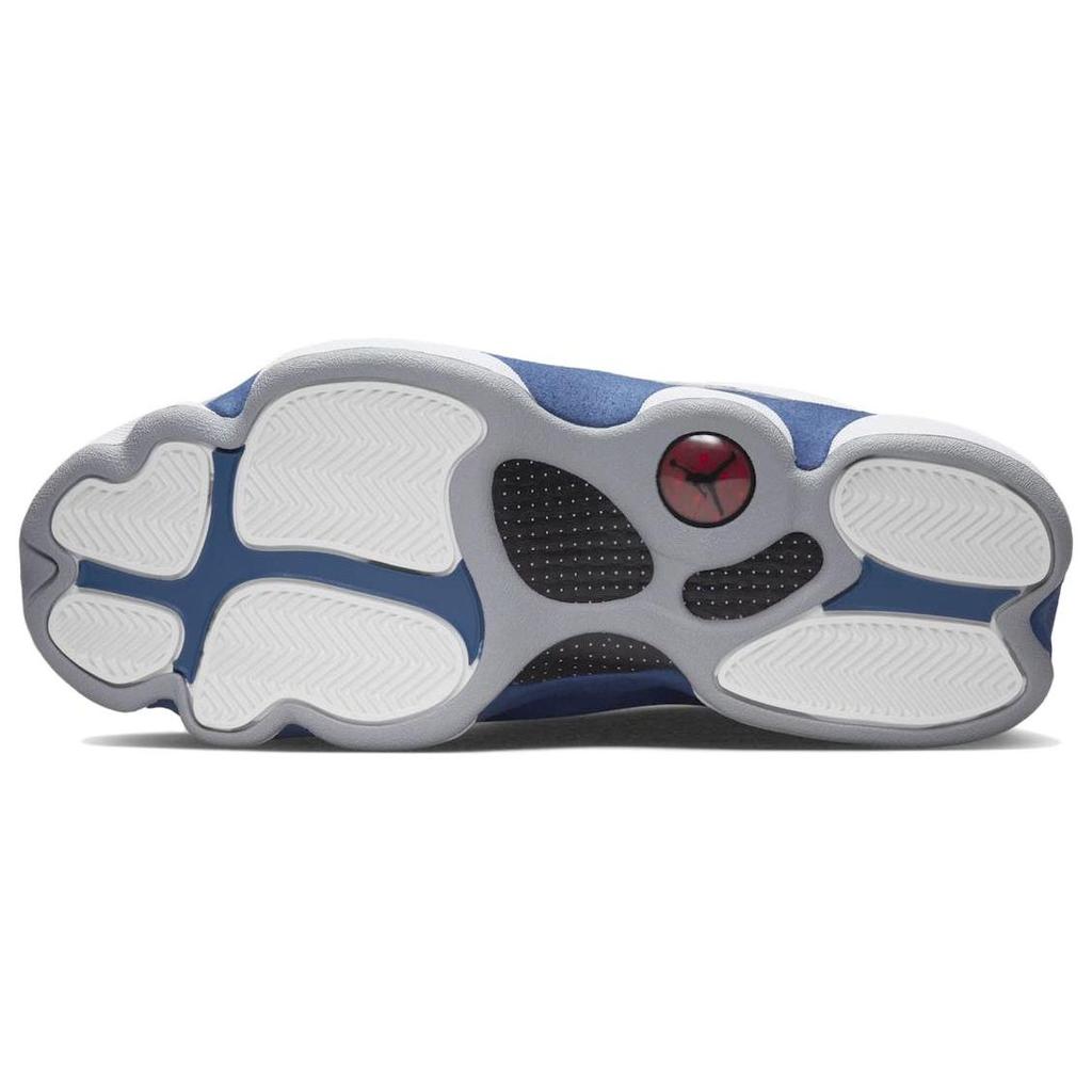 Air Jordan 13 Retro French Blue Мужские кроссовки Белые огненно-красные светло-стальные серые 414571-164
