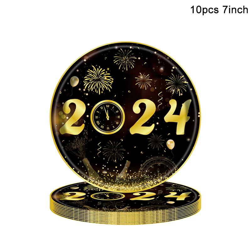 Новый год 2024 Цифровые фольгированные шары С Новым годом Канун Нового года Вечеринка Сувениры Принадлежности Гирлянда Фотобутафория Рождественские украшения Навидад