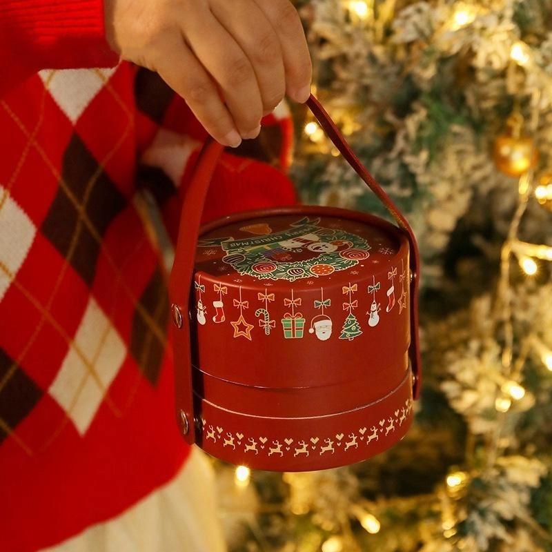 2025 Новый Рождественский Яблочный Бокс Подарочная Коробка Рождественский Сочельник Рождественская Коробка для Упаковки Фруктов Рождественская Подарочная Коробка (Исключая Яблоки)