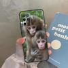 Cute Baby Monkey Animal Case For Oppo A74 A94 A54 A18 A38 A58 A78 A98 A40 A60 A80 A16 A76 A96 A15 A17 A77 A57S Cover