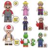 8pcs/set Super Mario Minifigure Assembled Building Blocks Toys Figure For Kids Gifts