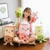 22 /50cm Cute Bubble Tea Cup Shaped Plush Toy Stuffed Real Life Milk Tea Plush Baby Doll Soft Cartoon Pillow Cushion Kawaii Gift