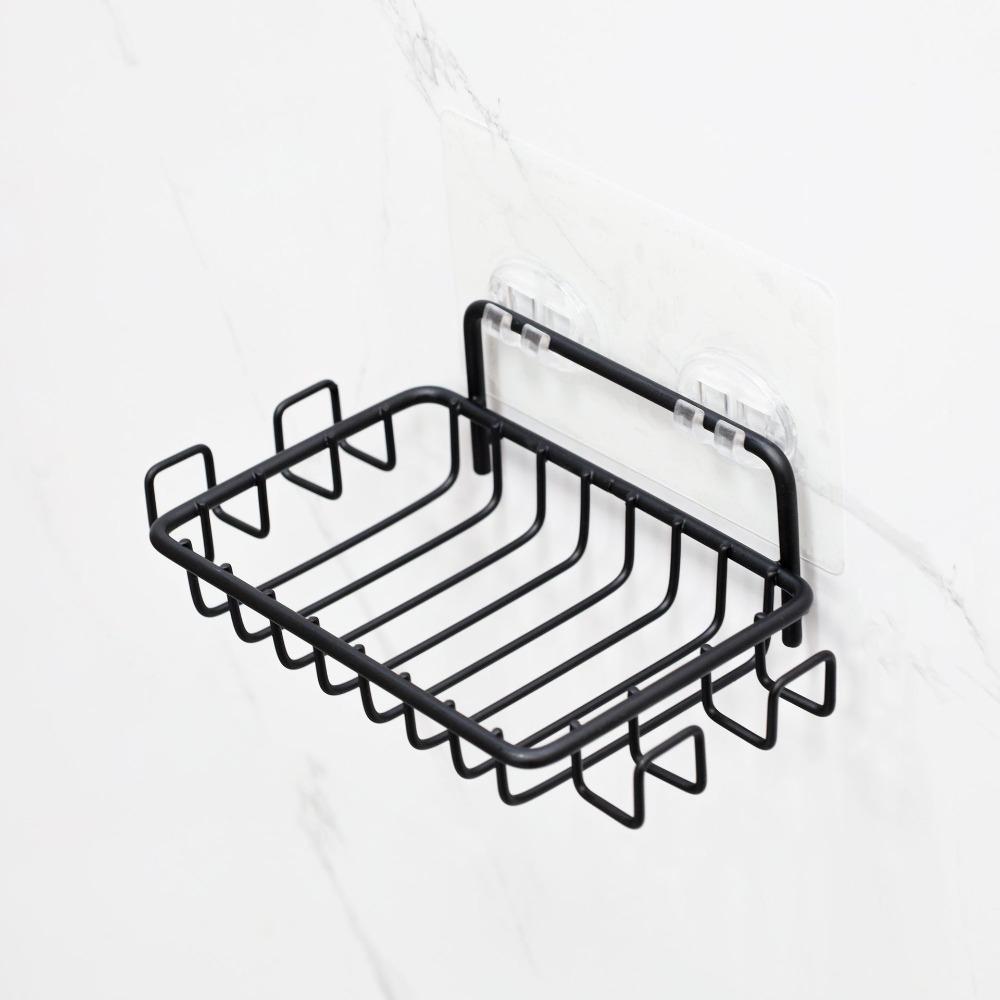 Stainless Steel Soap Rack with Hooks Soap Holder Soap Saver Wall Mounted Soap Dish Kitchen