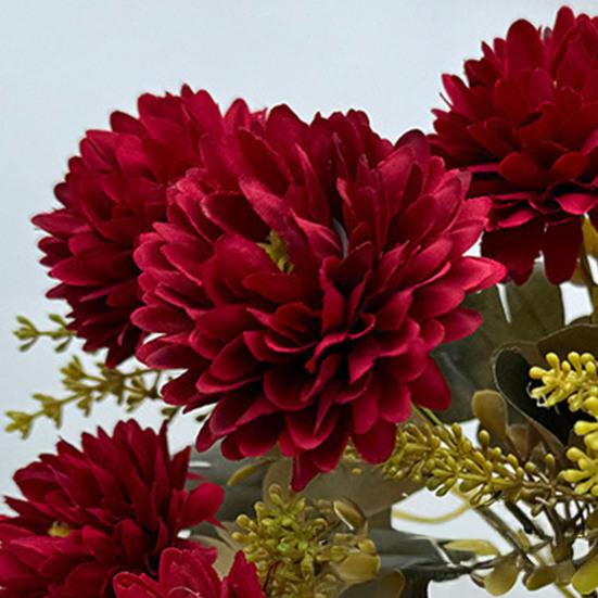Искусственный букет хризантем, искусственные цветы с гибкими стеблями, реалистичные искусственные цветы для дома, свадьбы