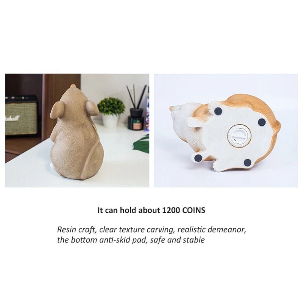 Мышь Копилка Коробка для сбережений Мультяшная копилка Год Крысы Коробка для сбора монет Украшение для стола