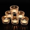 Wedding Glass Clear Creative Tea Light Jars Candlestick Stand Candle Holder Candle Pillar