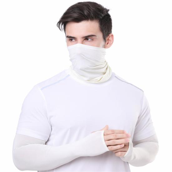 2 шт./комплект летний солнцезащитный рукав и шарф комплект Ice Silk хорошая воздухопроницаемость быстросохнущий пылезащитный защитный щиток для лица унисекс велосипедные нарукавники