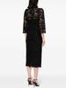 Spring/Summer 2025 European & American Star Fashion Beaded Diamond Long Sleeve Slim Lace Dress