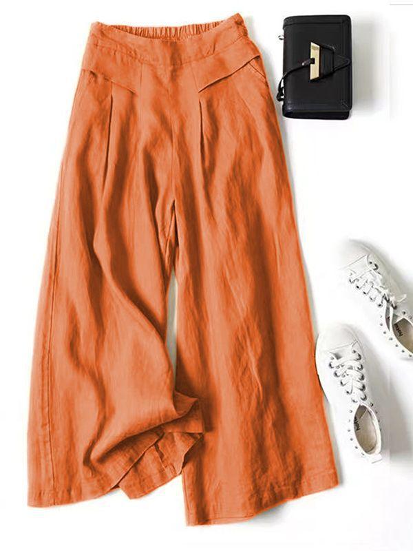 Cotton and Linen Wide Leg Pants and Skirt Pants for Women Baggy Summer Joggers Women's Long Pants Female Sports Pant for Women Trousers
