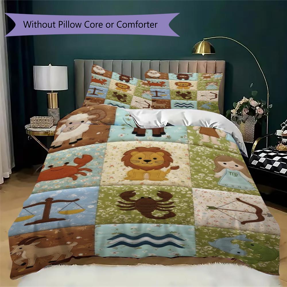 constellations Pattern Bedding uilt Set uilt Cover Pillowcase Home Decoration Birthday Gift (1 * duvet cover + 2 * pillowcase  without core)149