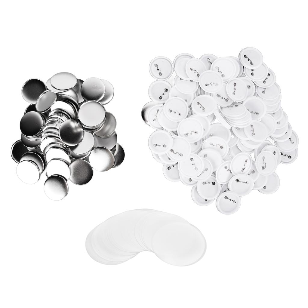 100Pcs Badge Back Cover Tinplate Plastic Base Avoid Rust Firm DIY Badge Tool for Christmas Birthday