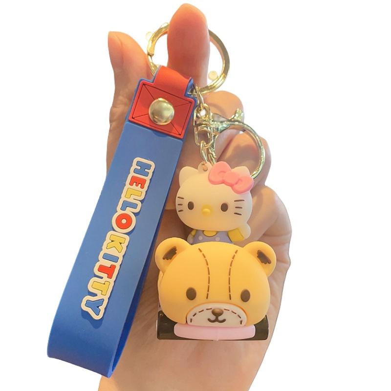 Милый мультяшный Sanrio Брелок для ключей автомобиля Подвеска для сумки Креативное украшение для автомобилей Карточка с тигром Jg-1083