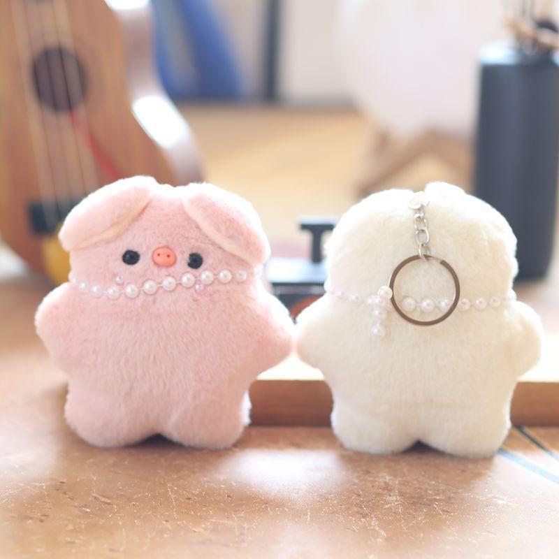 Adorable Plush Pig Keychain Cute Cartoon Style With Soft Pp Cotton Filling For Bag Decoration