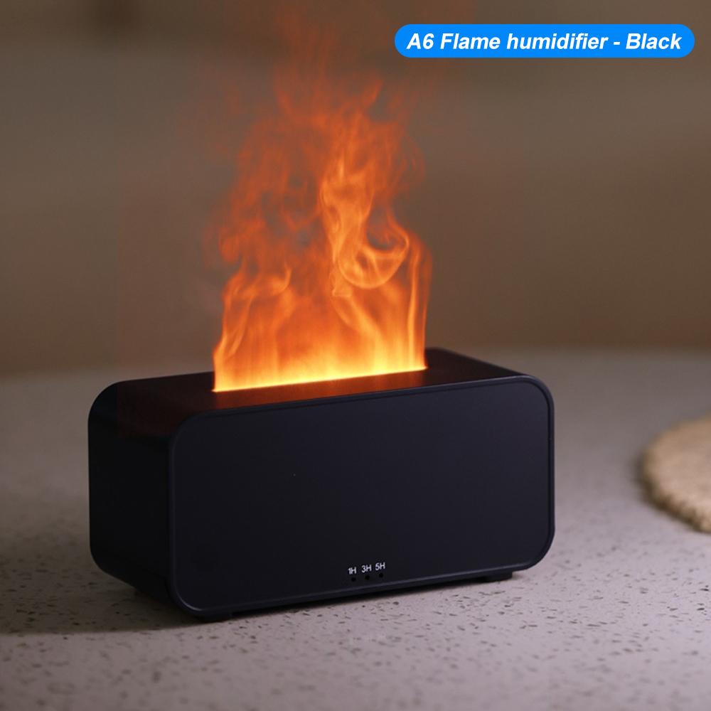 Ультразвуковой диффузор для эфирных масел 2-в-1 и красочные ночные светильники с имитацией пламени, USB-увлажнитель воздуха с мелким распылением для дома, офиса, подарок