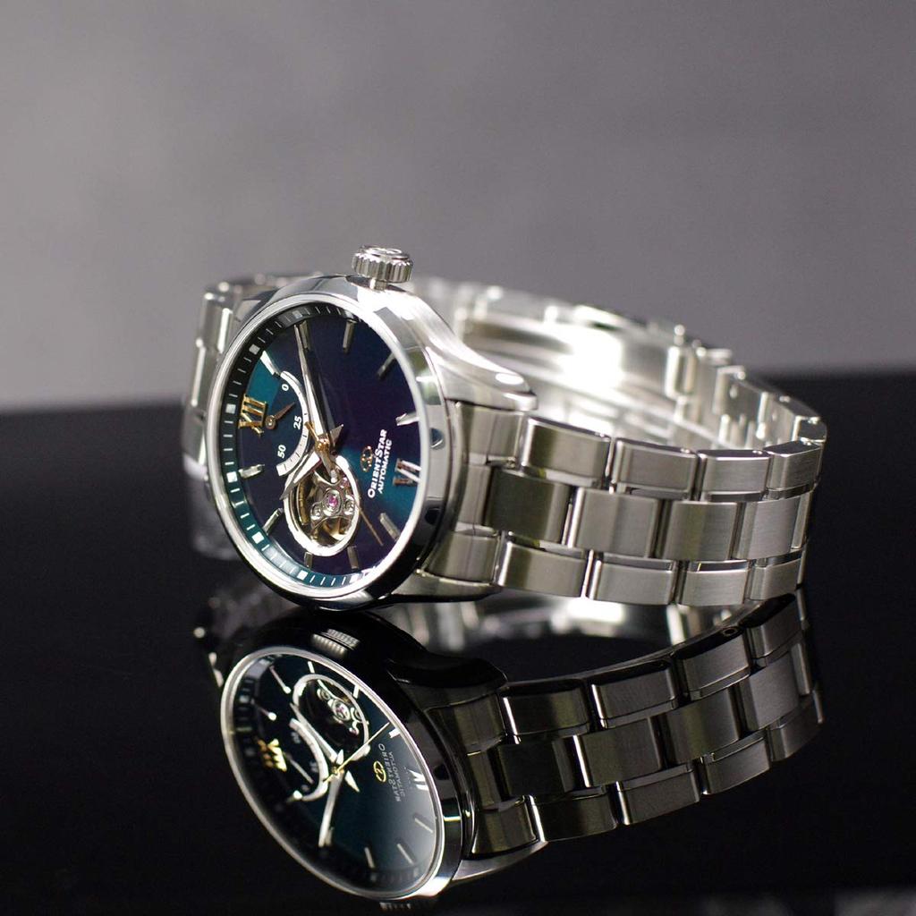 Orient Мужские автоматические часы, полускелетон, темно-зеленые Orient Star RE-AT0002E00B [параллельный импорт]