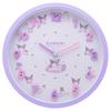Настенные часы Tsujiseru Sanrio Icon, настенные часы фиолетового цвета, диаметр 30 см, аналоговые, бесшумные, с непрерывной секундной стрелкой, Kuromi 2926237