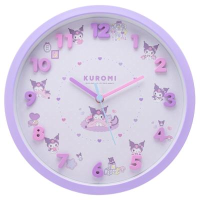 Tsujiseru Sanrio Иконка Настенные 30 см Непрерывный Второй 2926237 Часы, Фиолетовый, Диаметр, Аналоговые, Бесшумные, Стрелка, Куроми,