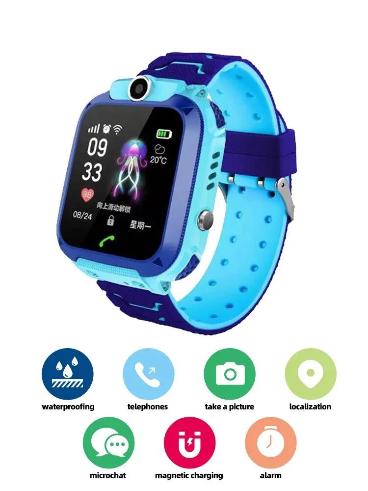 Q12 Kids Smart 2G Call Phone Watch Waterproof Mother Children GPS Monitor Boy Girls SOS Child Sports Digital Watches Tracker