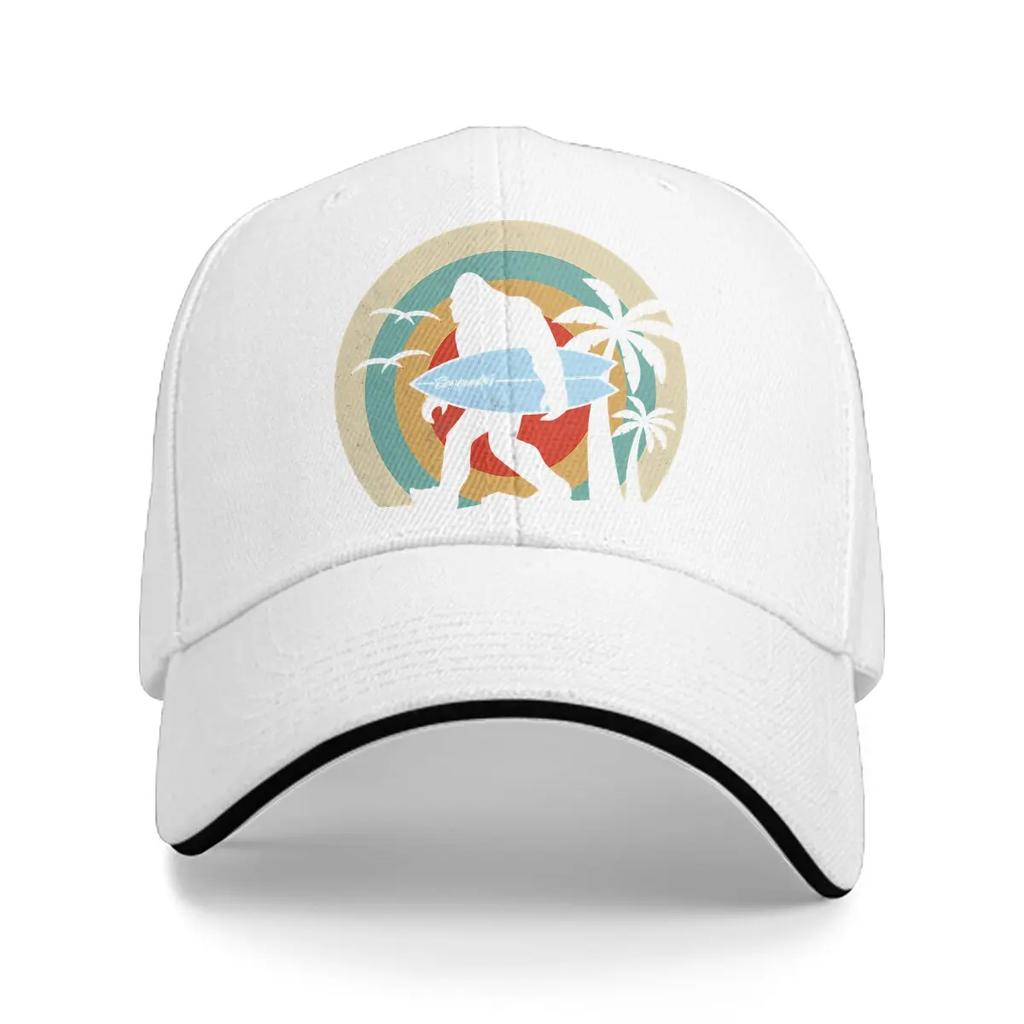 Summer Cap Sun Visor Surfing Funny Surf Classic Hip Hop Caps Bigfoot Sasquatch Peaked Hats