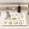 Кофемашина Слив Лимон Кухонная столешница Абсорбирующий коврик Яйцо-пашот Сухой Нескользящий бар Стол с цветочным рисунком Несмываемый нагревательный коврик Стол
