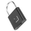 Smart Fingerprint Padlock USB Rechargeable Security LED Lock for Backpack Luggage CabinetBlack