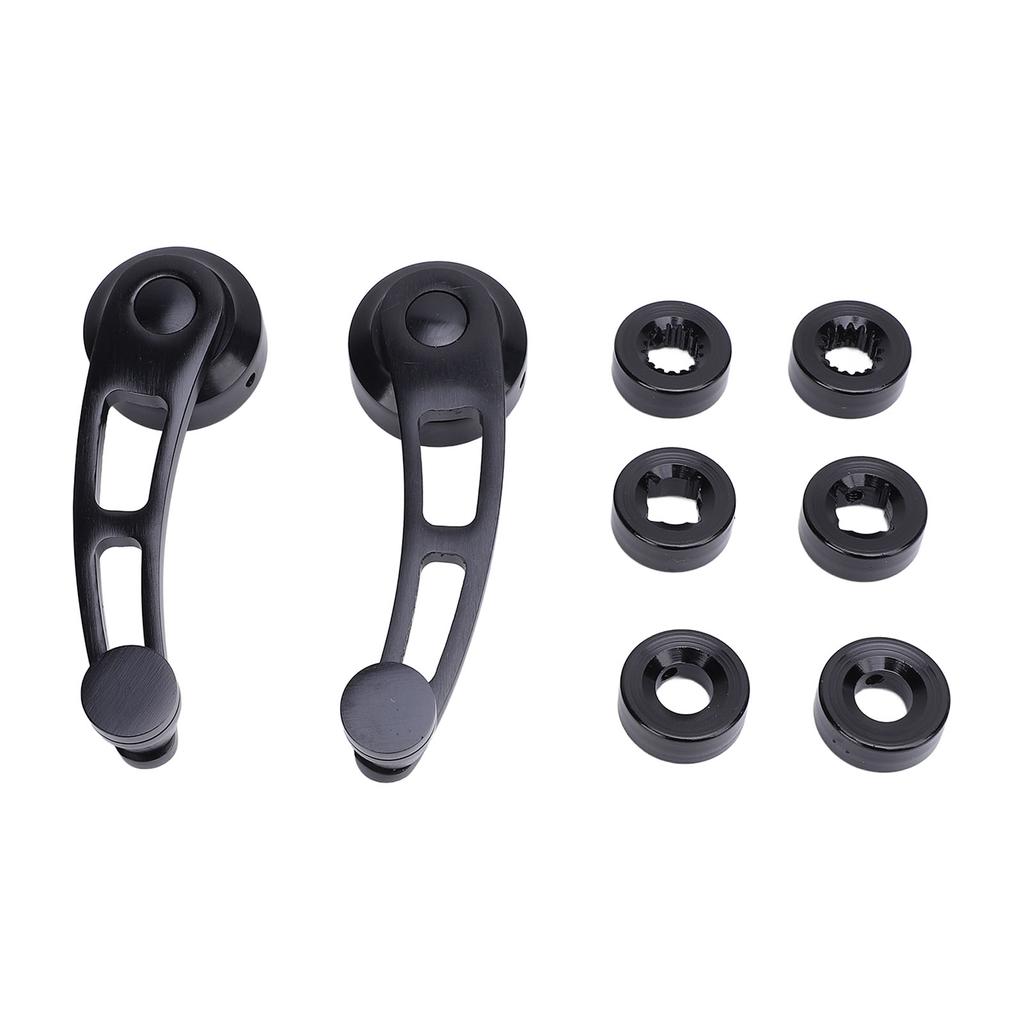 Комплект ручек стеклоподъемника 4 1/4 дюйма, кованый алюминий, черное покрытие, долговечный, легкий, для хот-родов