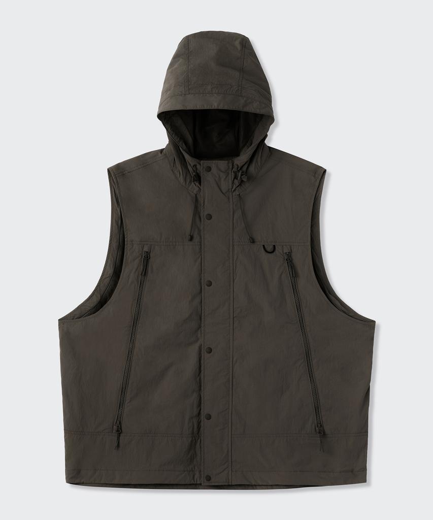Musinsa Standard [City Leisure] Detachable Sleeve Windbreaker Jacket [Mud Grey]